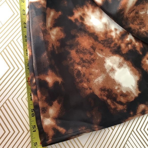 Brown, Cream & White Tie-dye Slip Dress Size XL #008 - Picture 9 of 9